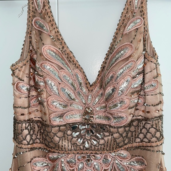 sue wong pink beaded dress Sue Wong
